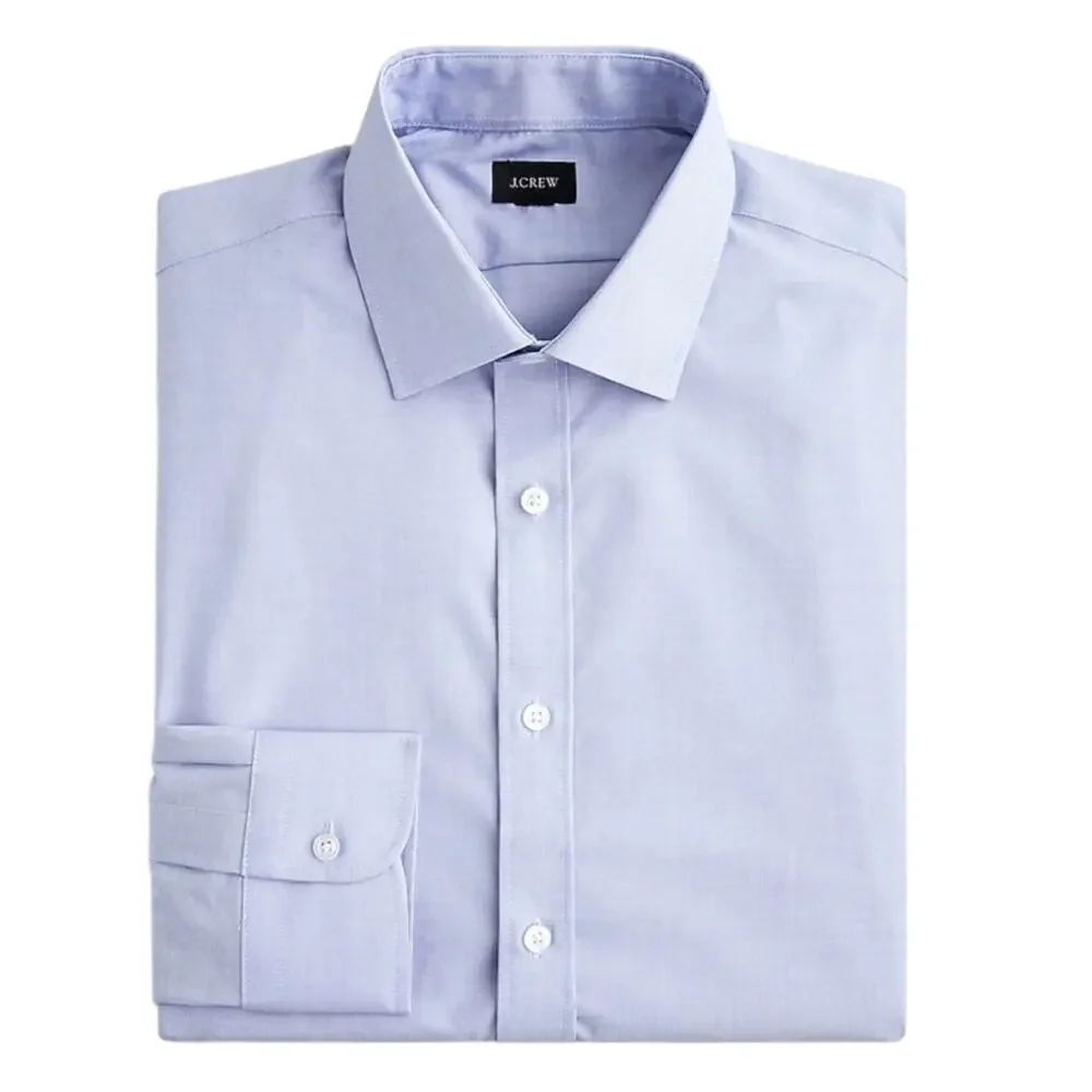 J.Crew Classic Bowery Wrinkle-free Dress Shirt Point Collar Fairweather Blue XL
